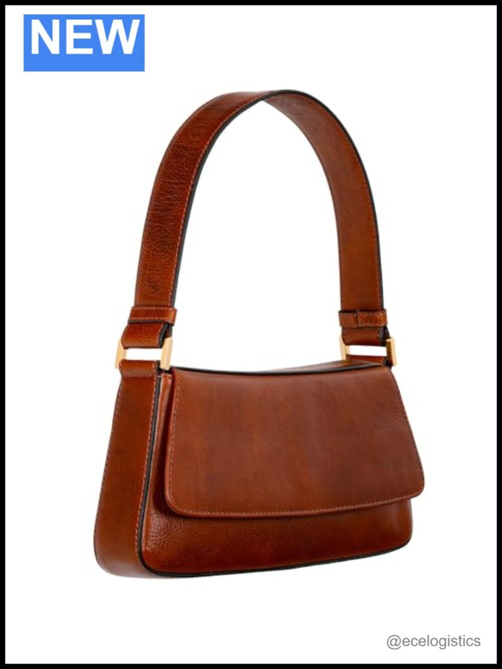 Full-Grain Leather Shoulder Bag Made in Italy Women's Handbag